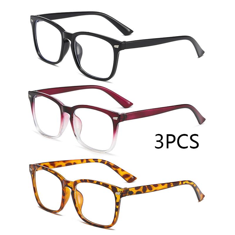 3Pcs Auto-Focus Reading Glasses Lightweight Pc Frame Unisex Design Ideal For Computer Use & Perfect Gift Choice