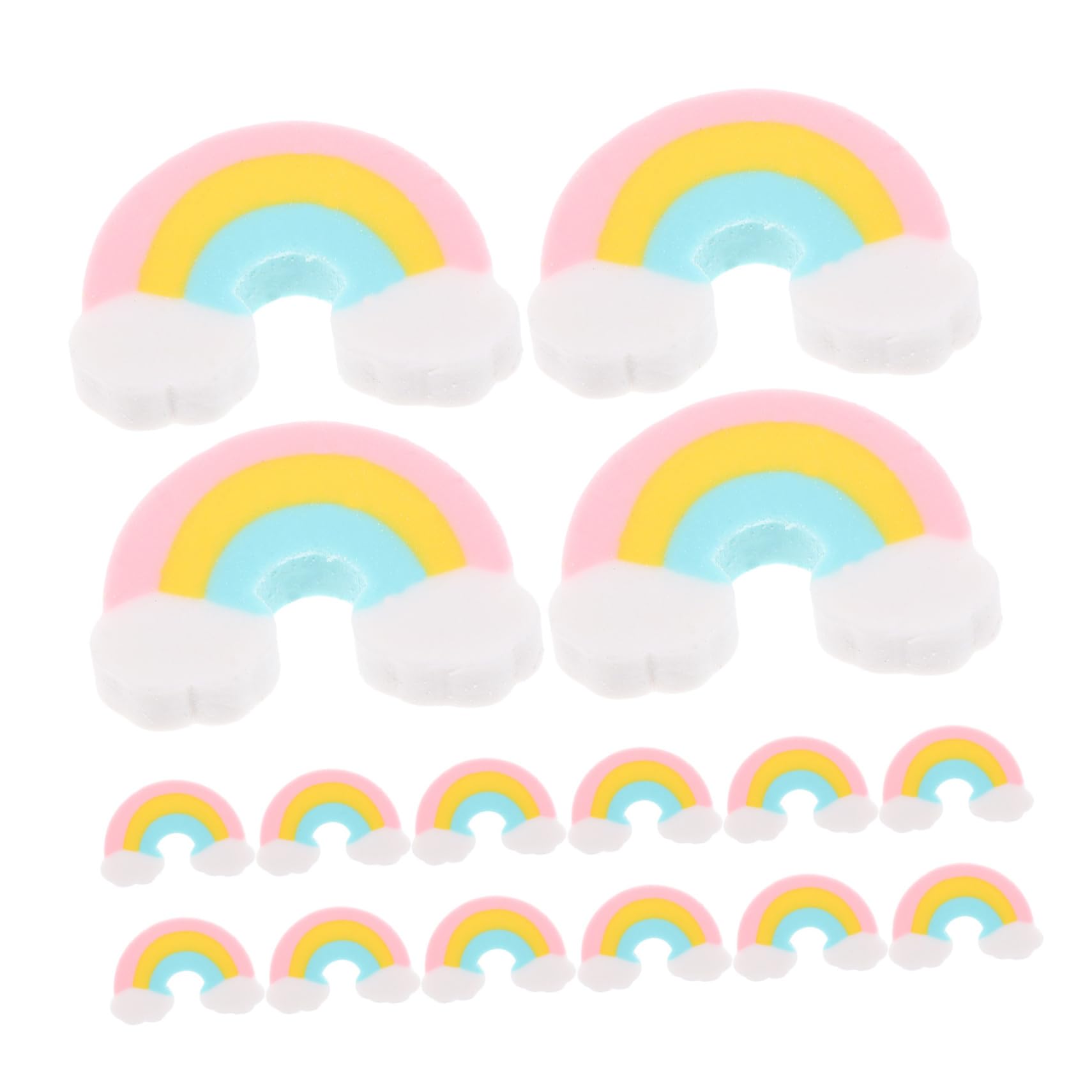 

SEWACC Rainbow Mini Size inch x Soft Gentle on Perfect for and Home Colorful and Fun Stationery Gift Erasers, 50-Pack, (1 0.7 inch), Material, Paper,