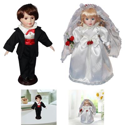 Wedding Porcelain Doll Ceramic Figurine Collectibles Home Decor Desktop Ornament