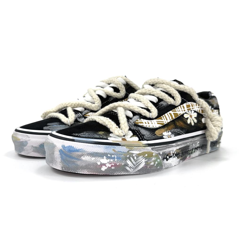 Vans Old Skool Slip Resistant Abrasion Resistant Low top Skateboard Shoes Unisex Black White VN000D3HY28(Team405-)