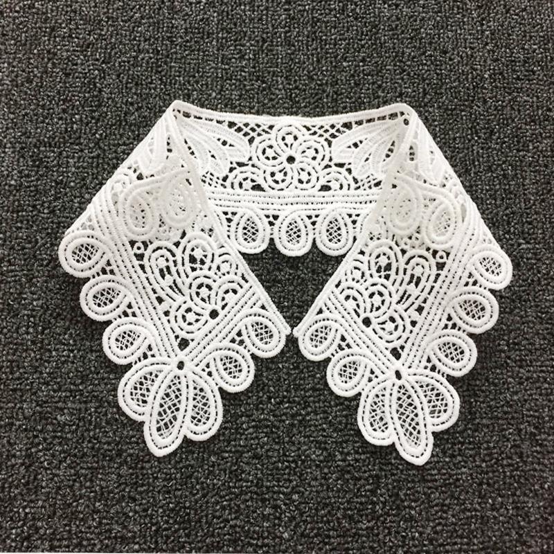 Lace Fabric Neckline Detachable Fake Collar DIY Breathable Scarf Around Neck Flower Sweet Hollow Comfortable Patch