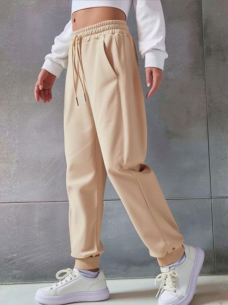 2026 Women's Casual Autumn/Winter Drawstring Sweatpants - European/American Style