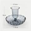 Multi-Color Glass-Style Candle Holder Creativity Romantic Desktop Candlestick Ornament for Home Living Room Room Decoration Gift