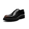 Męskie formalne skórzane buty derby Klasyczny brytyjski styl designu Buty ślubne dla pana młodego lub na przyjęcie casualowe Buty na grubej podeszwie Jakość Nowe