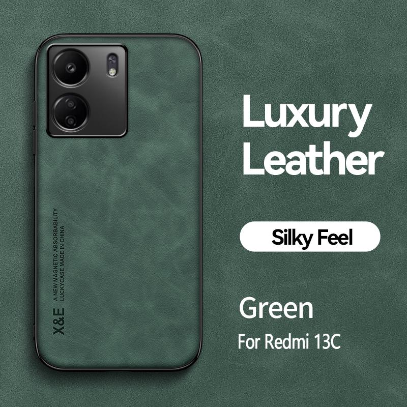 For Redmi 13C 4G Magnetic Case Matte Leather Cover Xiaomi 12C Camera Shell Shockproof Fundas Redmi 10C Lana Del Rey Redmi 10X 4G