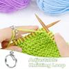4Pcs Adjustable Knitting Crochet Loop Ring Set for Fingers 2 Style Metal Crochet Tension Ring Open Yarn Guide Finger Holders Knitting Thimbles