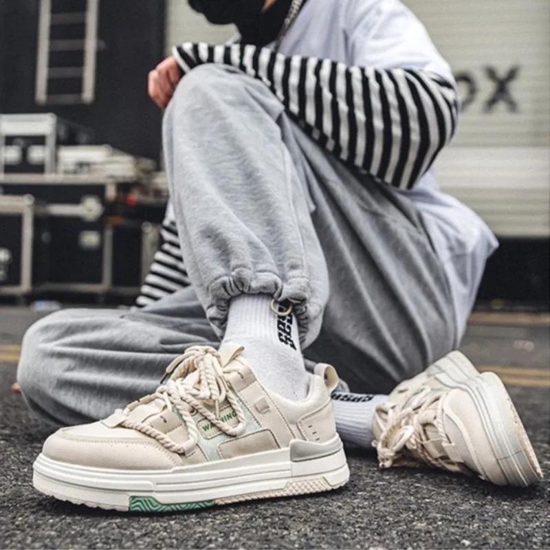 Fashion Men's Sneakers Fashion Street Skateboard Shoes Thick Bottom Platform Shoes for Men Casual Shoes Vulcanized Shoe Tenis Masculino