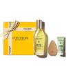 L Occitane aLmond suppLe Skin oiL Set 100mL  +body Cream 20mL + aLmond Gua Sha 