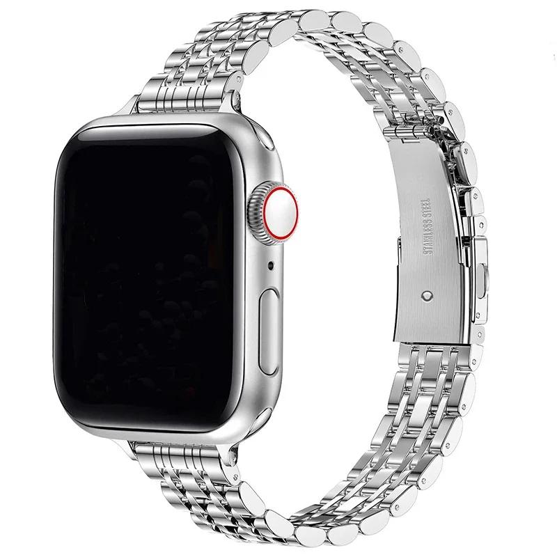 Stainless Steel Strap For Apple Watch Ultra 2 Band 49mm 42mm 44mm Metal Bracelet For iWatch Series 9 8 7 6 SE 5 4 3  45mm 41mm