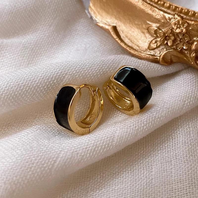 Elegant Black Diamond Silver Needle Earrings: High-End, Fashionable, Versatile Luxury