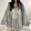 Reißverschluss-Hoodies Damen Frühling Herbst Mode Lässig Übergroßer Kapuzenpullover Lockere Jacke Damen