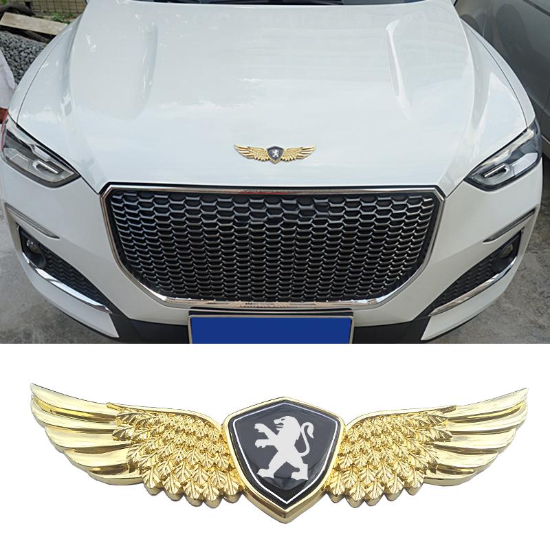 

Alloy Car Side Badge Stickers Decal for Peugeot 308 208 207 3008 206 307 107 508 407 2008 306 406 408 205 4008 Front Hood Emblem