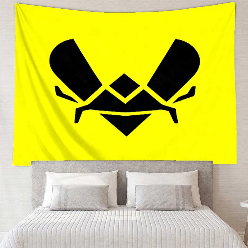 logo Team Vitality Tapestry for Bedroom Aesthetic Classroom Tapestries Wall Hanging for Living Room Dorm Office,Ideal Creative Gift