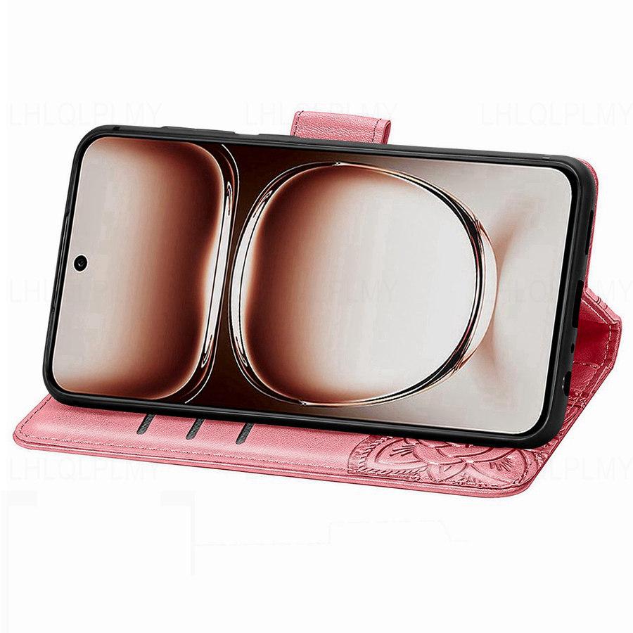 Butterfly Leather Flip Case For OPPO Reno 14 5G 14F 15F A6X A5X A6 Realme C71 15T 15 16 Pro Plus Wallet Cover Reno15 Reno14 F