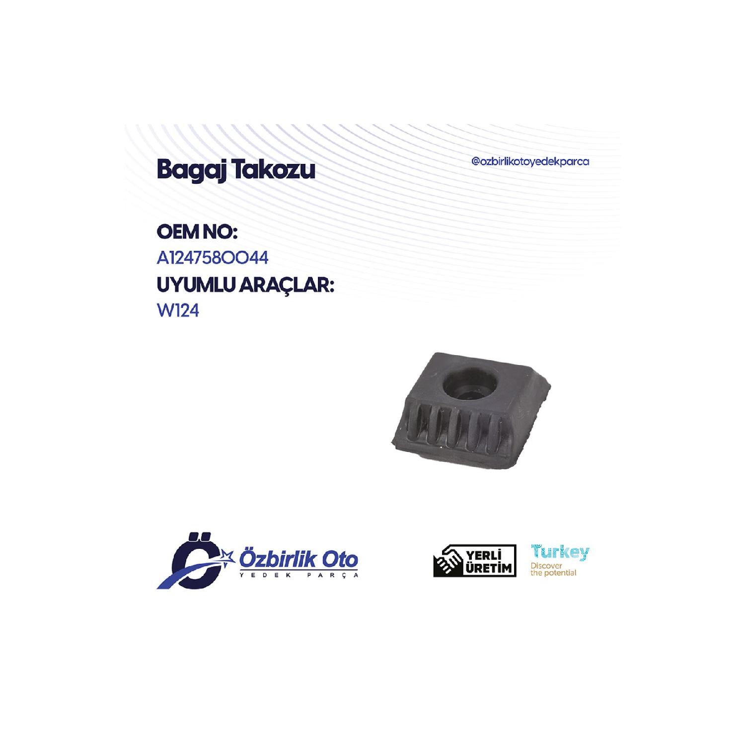 

W124 Монтажный комплект багажника (2 нижних - 2 верхних) Мерседес Бенц