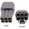 Automotive Wire connectors 1/5/10 Pcs 6 Pin 6187-6561 6180-6771 6188-0382 Automotive Ignition Connector Car Maintenance(Female with Pin,5pcs)