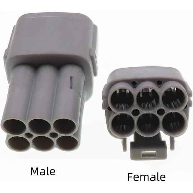 Automotive Wire connectors 1/5/10 Pcs 6 Pin 6187-6561 6180-6771 6188-0382 Automotive Ignition Connector Car Maintenance(Female with Pin,5pcs)