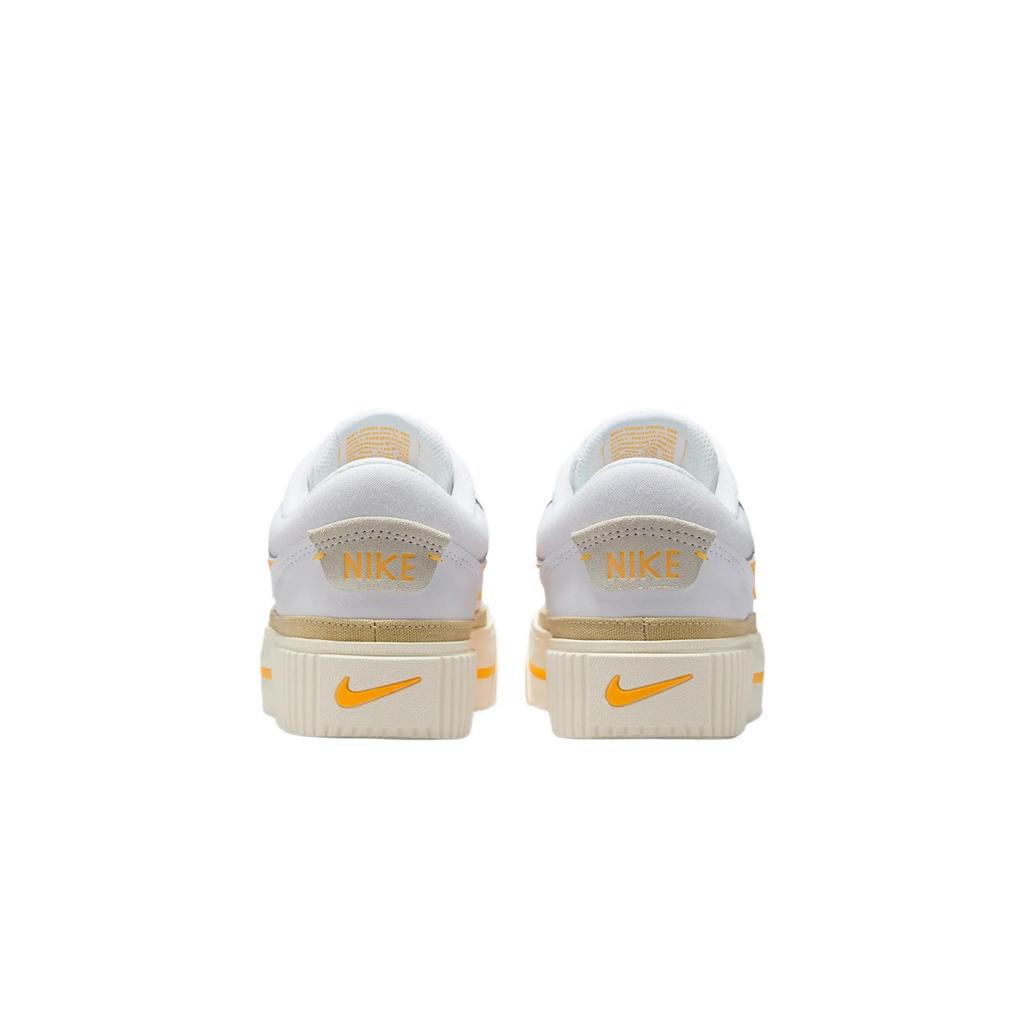 Nike Court Legacy Lift Comfortable Fashion Casual Versatile Low-Top Sneakers Women Sneakers White Orange DM7590-109