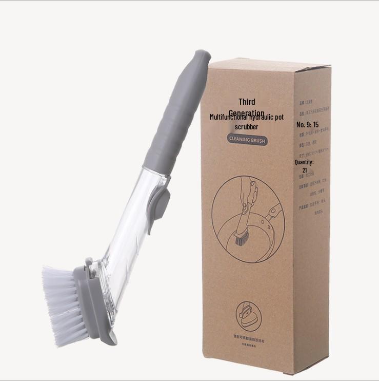 Multifunctional Automatic Liquid-Dispensing Kitchen Cleaning Brush