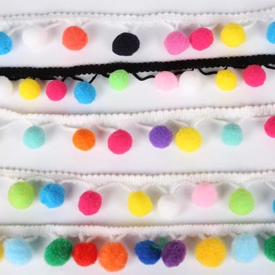 2 Yards Quaste Spitze Band Pompom Trim Stoff DIY Nähen Kleidungsstück Schuhe Tasche Geschenk Handwerk Materialien Zubehör