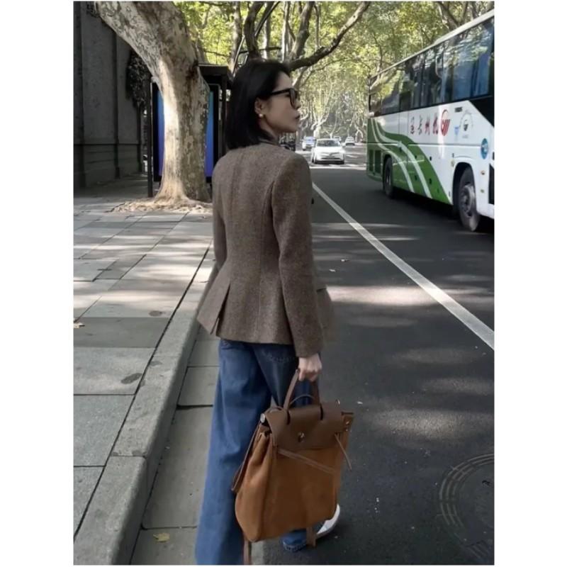 Women's Spring and Autumn Overalls Jacket Female Vintage Look Slimmer Jacket