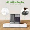 Yummy Sam Automatic Small Pet Feeder and Water Dispenser, 2 in 1 Gravity Cat Auto Pet Feeder and Waterer Set Feeder Dish for Small Medium Pets Dog