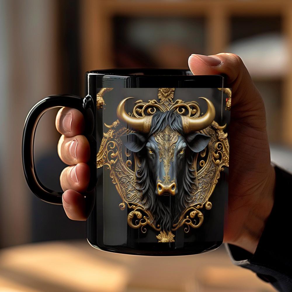 Tiger Lion Ceramic Coffee Cup 3D Milk Tea Water Cups Creative Breakfast Mug Household Drinkware Birthday Gift