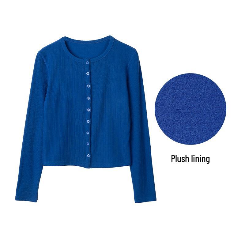 New Women's Long-Sleeve Round-Neck Cardigan: Casual, Lightweight Rayon Knitwear for Autumn and Winter