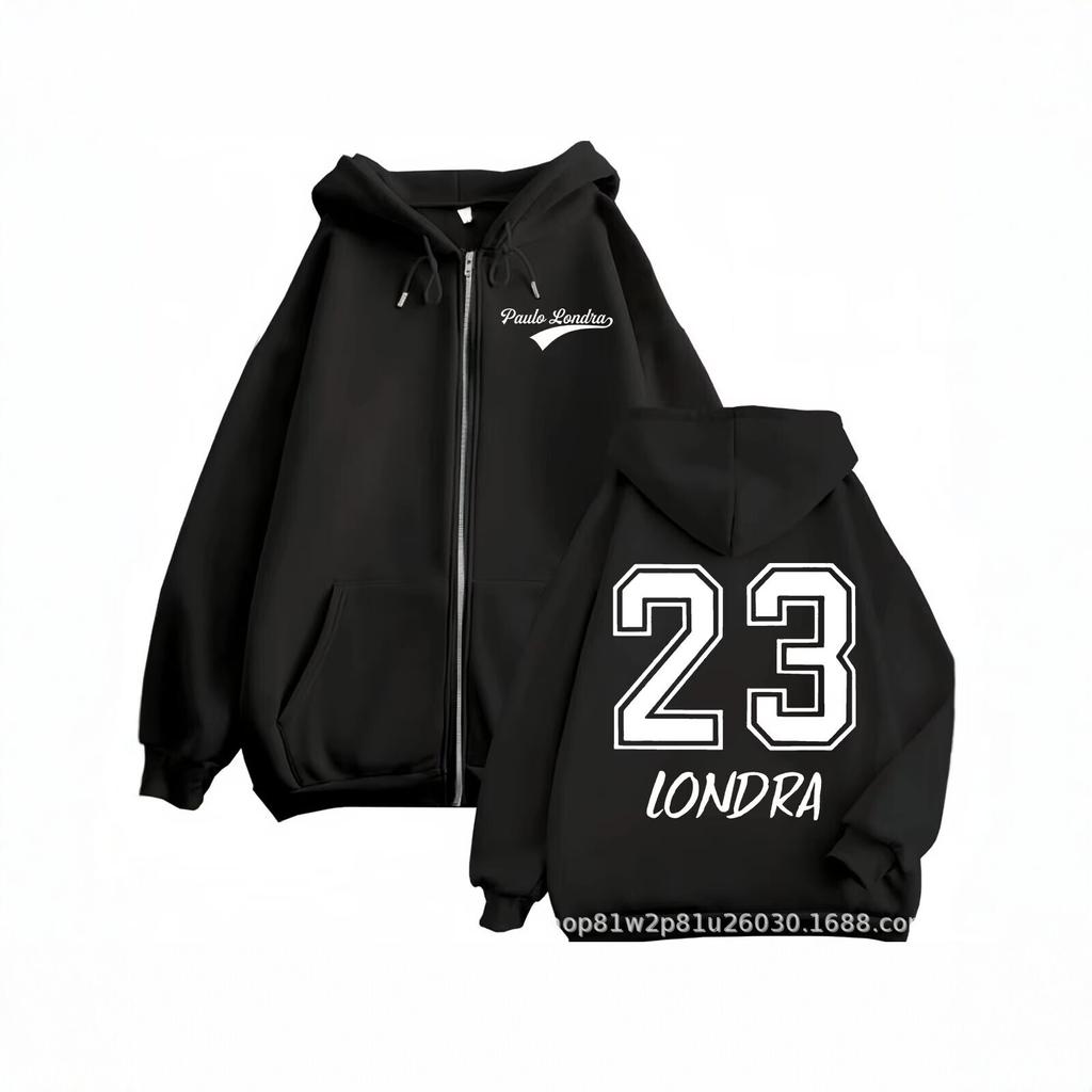 Men's and Women's Same Hooded Zipper Sweater Fashion Sports Outdoor Printed Jacket Top
