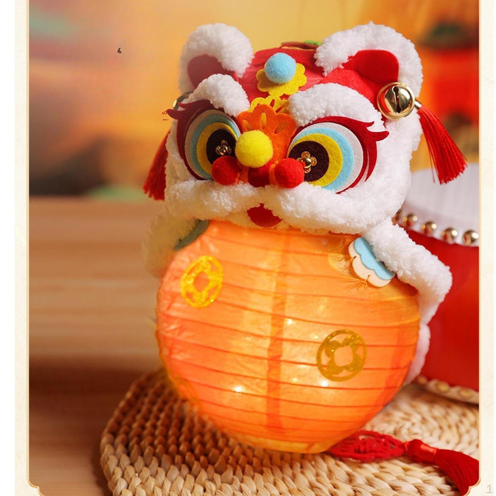 

Фонарь Львиный танец Домашнее украшение на Китайский Новый год для юбилея оранжевый