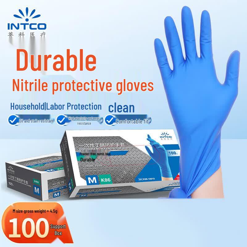 INTCO Durable Disposable Nitrile Protective Gloves
