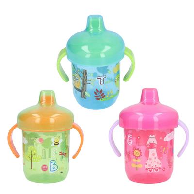 260 ml Bebek damlatmaz bardak Taşınabilir Karikatür Hayvan Desen Bebek Dökülmeye Dayanıklı Eğitmen Bardak Doğum Günü Hediyesi