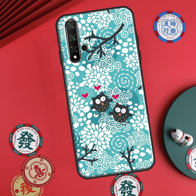 Cute Owl Cartoon For Huawei P60 Pro P30 P40 Lite Nova Y61 Y91 Y90 Y70 Y60 Y72 12s 12i 11i 7i 8i 9 10 SE Case