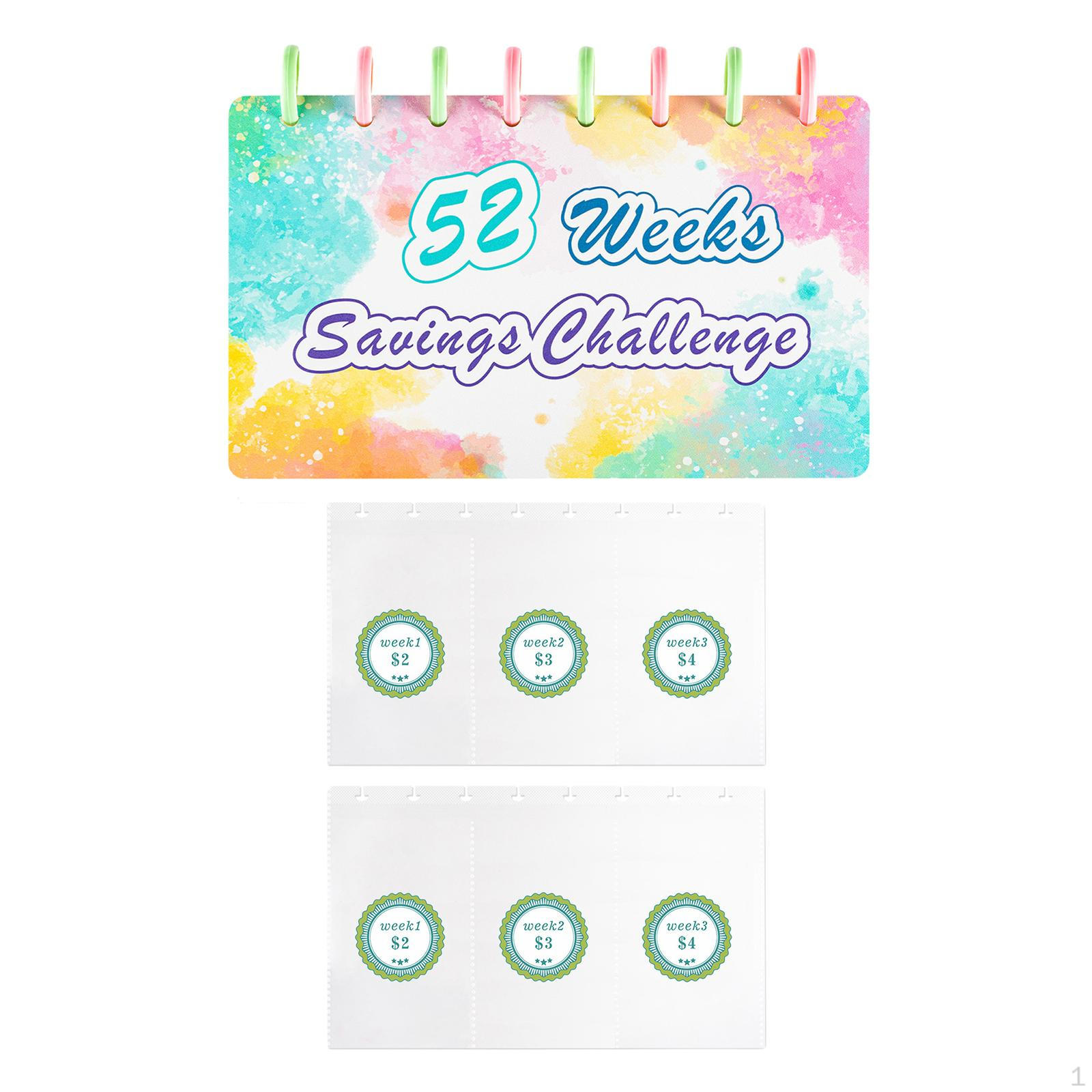 

52-недельный план экономии денег Бюджет для планирования наличных денег День святого Валентина Color C