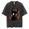 Magliette Hollow Knight Stampa Vintage Lavata Magliette Regali per Fan Uomo Donna Top Moda Casual Manica Corta Oversize
