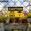 Vintage Warning Poster Metal Tin Sign Caution Ufo Activity Area Metal Signs for Man Cave Garden Farm Home Wall Decor Accessorie