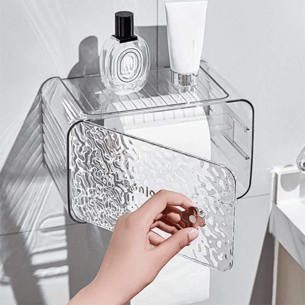Transparent Napkin Storage Box Plastic Paper Box Storage Container Tissue Box  Living Room