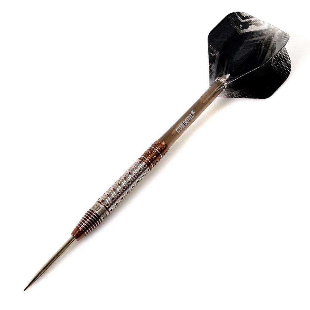 Cuesoul AURORA SERIES 23g Steel Tip 90% Tungsten Darts Brown Titanium Nitride Coating Set J3107 Length 50.1mm Max Dia 6.9mm 2BA Crystal Brown Shafts