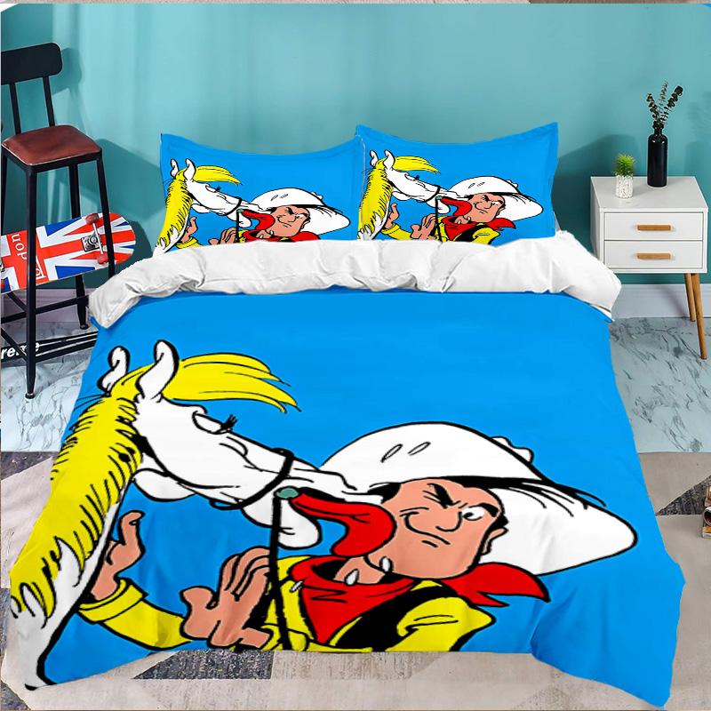 Cowboy Horseback Luke 3pcs Bedding Set,Including 1pc Duvet Cover And 2pcs Pillowcases Perfect Gift for Christmas,Ideal for Bedroom, Dormitory