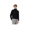 Logo High Neck Knit Sweater Men Sweater Black 7715504A1-V0029