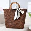 PP Shoulder Bags Bamboo handle Crochet Bag Fashion Shopping Tote Bags  Women