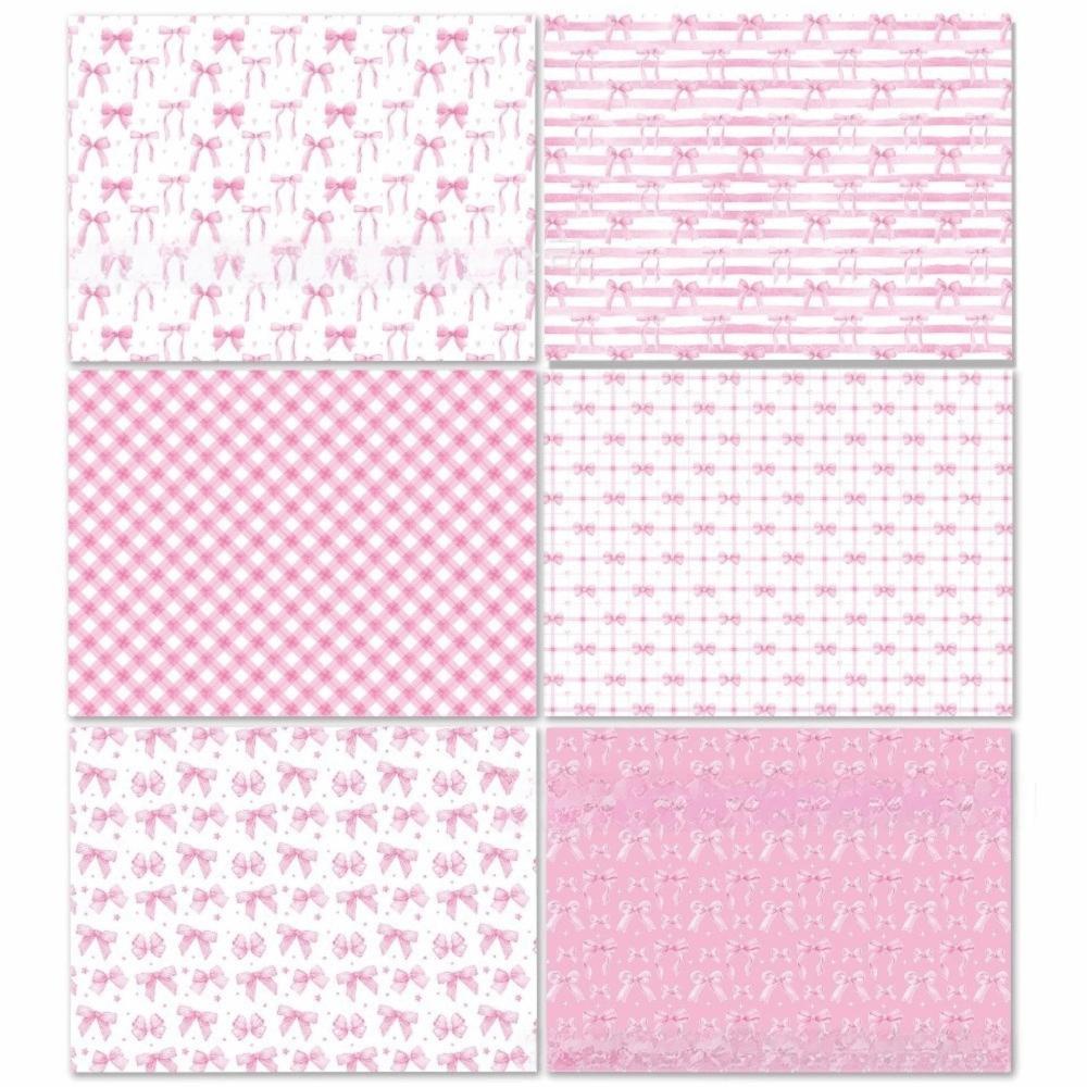 12pcs Pink Bow Wrapping Paper DIY Packaging Paper New Gift Wrapping Paper Birthday