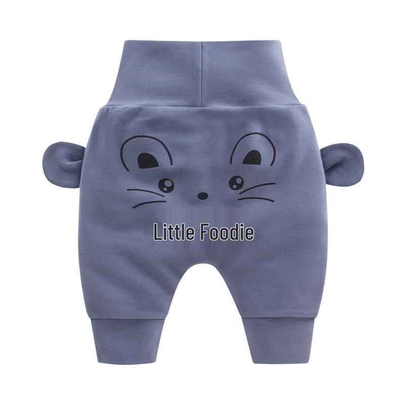 Infant High-Waist Belly Protection Pants: Spring & Autumn Style for Boys & Girls