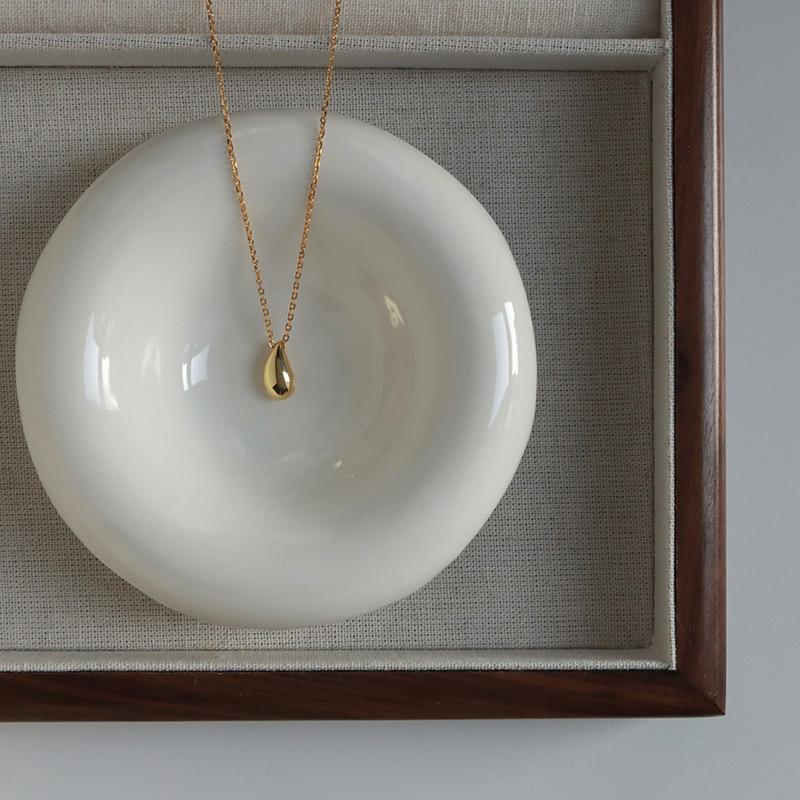 

Простая модная подвеска-капля из титановой стали, ожерелье на ключицу, цепочка для женщин, ювелирные изделия, аксессуар, подарок золотой