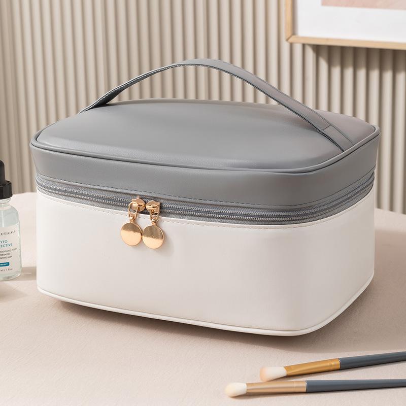 

Storage Multifunctional Pu Bag Large Capacity Toiletries Bag Handbag Travel StyleA