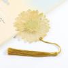 Sunflower Pattern Hollow Tassel Book Markers Leaf Chinese Style Bookmark  Book Marking