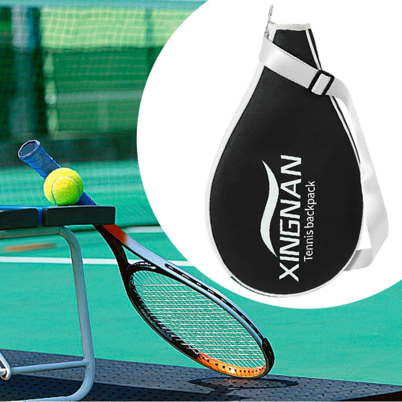 

Сумка для теннисной ракетки Чехол для бадминтонной ракетки через плечо чёрный