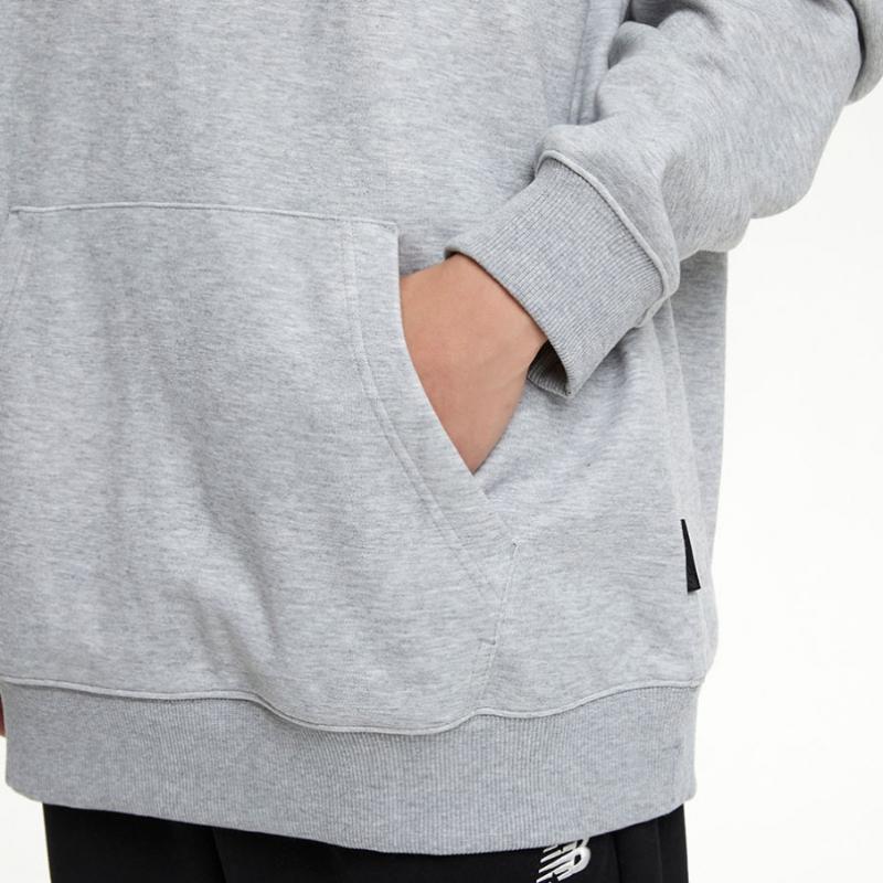 New Balance Nbn0f11203 Uni Essential Small Logo Hoodie Grau