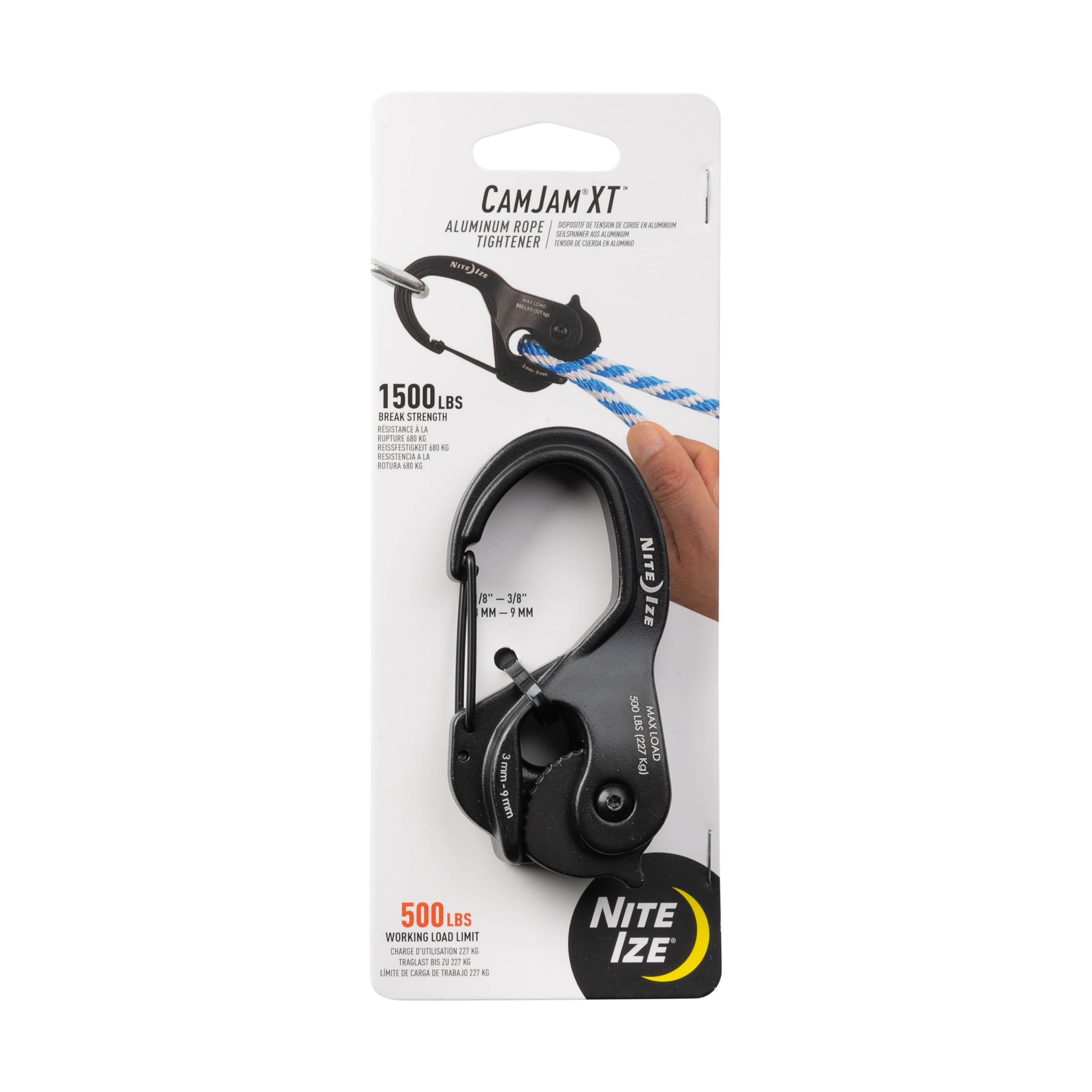 NITEIZE Cam Jam Aluminum XT Large NCJLA-01-R3 (Japanese Genuine Product) W48×H98×D23mm чёрный