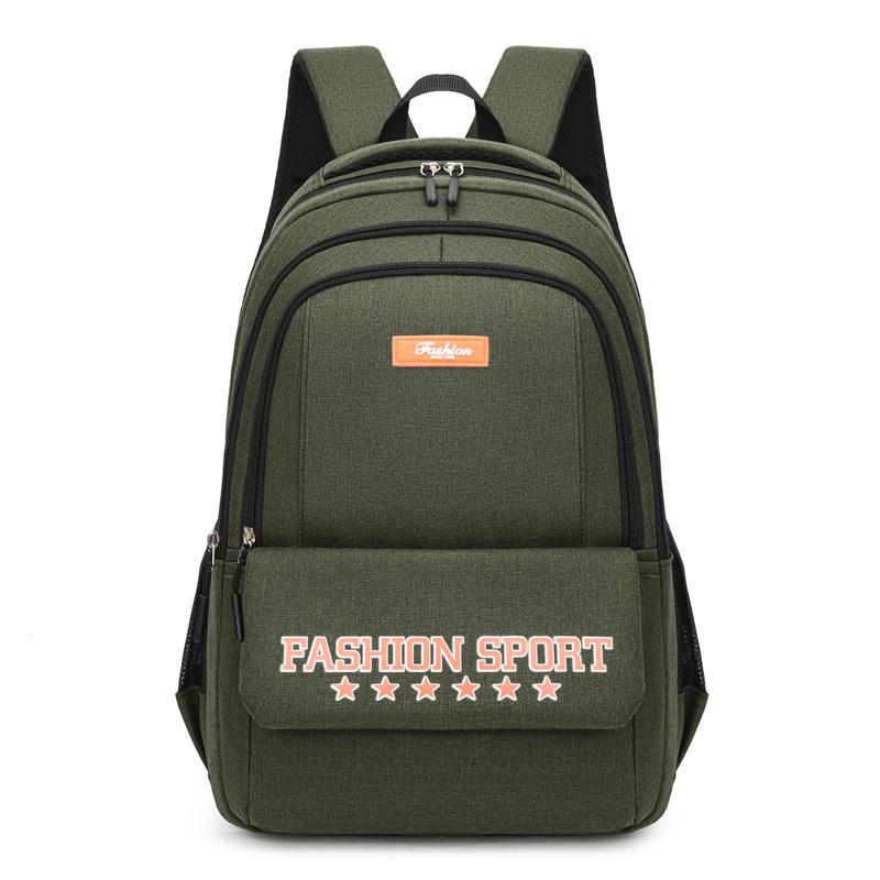 

New product business backpack night stall casual schoolbag large capacity multi-compartment fashion backpack high school students зелений
